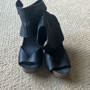 Pedro Garcia Black High Heel Sandals